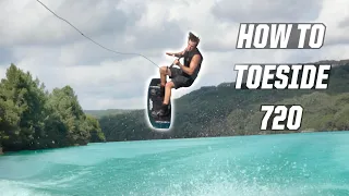 HOW TO TOESIDE 720 - WAKEBOARDING - BOAT