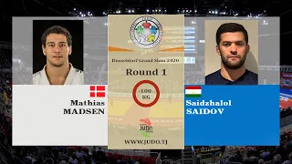Mathias MADSEN vs Саидҷалол САИДОВ, -100kg, Round 1, Гранд Слэм Дюсселдорф