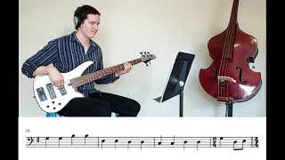 The Beatles - "All You Need Is Love" [Bass-Only Cover with On-Screen Music Notation]