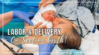 RAW LABOR & DELIVERY VLOG | Planned C- Section