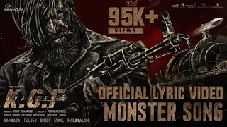 The Monster Song | Lyric Video | KGF Chapter 2 | Monster Lyrics | Yash | Prashanth Neel