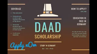 How To Apply For DAAD Scholarships For 2023/24 In Germany | Fully Funded| MS/MPhil/MBA/LLM/PhD|