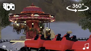 Christmas Rollercoaster in snow 360° VR