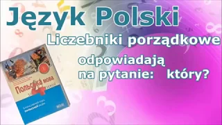 Урок 9. Словник. Числівники порядкові. Польська мова за 4 тижні/Język polski. Liczebniki porządkowe