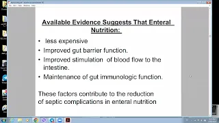 Nutritional support in critically I’ll patients