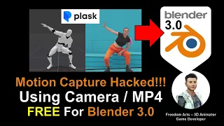 AI Motion Capture for Blender using Camera or MP4 Video - Plask Tutorial