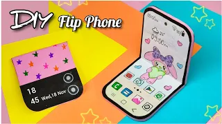 DIY Samsung Galaxy Flip phone/How to make phone with paper and cardboard/How to make flip phone