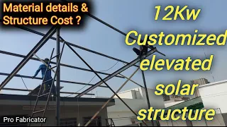 12kw Solar elevator Structure installation | 12kw Solar Structure Complete installation with J A555