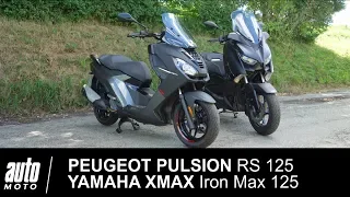 Match PEUGEOT PULSION RS 125 vs YAMAHA XMAX Iron Max 125 Auto-Moto.com