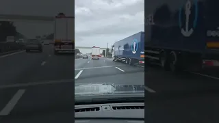 La dangereuse sortie 29 de l’autoroute A9 filmée par une automobiliste