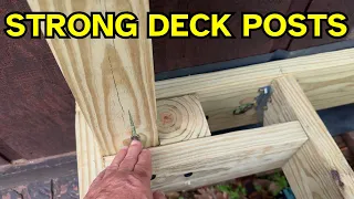 Installing a ROCK SOLID Deck Railing Post System - NO CONCRETE     #deckrailingposts #deckrailing