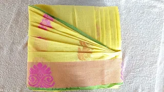 Saree pre-pleating and folding || tutorial