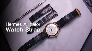 Making perfect Watch strap with Hermes Alligator leather. 에르메스식 시계스트랩 만들기(TCIM엘리게이터)