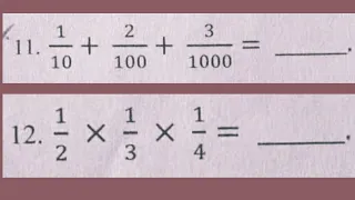 FRACTIONS: Addition and Multiplication [Civil Service Exam Reviewer]