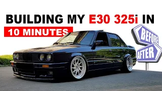 Building an E30 325i mtech2 in 10 Minutes! + Transformation