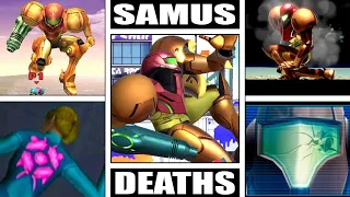 EVOLUTION OF SAMUS ARAN'S DEATHS & GAME OVER SCREENS IN METROID SERIES + Smash Bros (1986-2023)