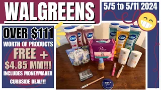 Walgreens Haul 5/5/24 to 5/11/24 - All FREE + $4.85MM!!!- $111 Worth of Products - Includes Curbside