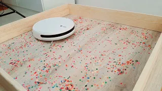 Xiaomi Mi Robot Vacuum Mop 1C - laminate floor test | test odkurzania na panelach | NORMAL mode