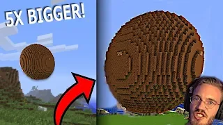 I Built A WAY BIGGER MEATBALL Than Pewdiepie In MINECRAFT!