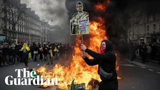 Paris police fire teargas at protesters amid pensions unrest