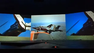 Buccaneer falls off Ark Royal, Fleet Air Arm Museum (Bomb lift experience)