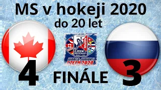 Hokej U20 2020 Kanada - Rusko 4:3 I FINÁLE MS I sestřih