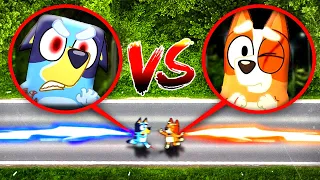 DRONE CATCHES BLUEY VS BINGO IN REAL LIFE!! (CURSED BLUEY)