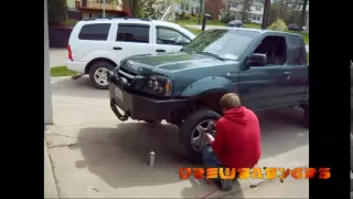 how to change brake pads and rotors on a 2002 nissan frontier.