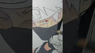 Drawing Kakashi #shorts #animedrawing #prismacolor #anime