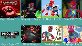 Project Playtime Steam,Scary Project Boxy Bo,Craft Project,Escape Project,Project PlaytimeV7,Boxy Bo