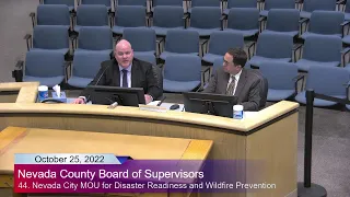 Nevada County Board of Supervisors Meeting October 25, 2022