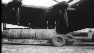 Historic Archival Stock Footage WWII - Super Blockbuster Bomb - The Grand Slam