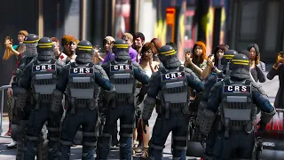 [GTA 5] LES CRS CONTRÔLENT UNE FOULE - POLICE | LSPDFR #814