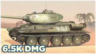 T-34-85 Rudy • 6.5K DMG • 6 KILLS • WoT Blitz