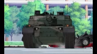 LANDING A TYPE 10 Main Battle Tank from a Plane... (Girls und Panzer Season 1)