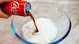 Just add Coca Cola to the flour and you have bread. New bread recipe. baking bread