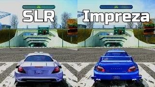 NFS Most Wanted: Mercedes SLR McLaren vs Subaru Impreza WRX STI - Drag Race