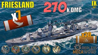 Friesland 7 Kills & 270k Damage | World of Warships Gameplay