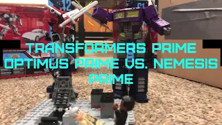 TFP Optimus Prime vs. Nemesis Prime (Stop Motion) (Transformers Prime)