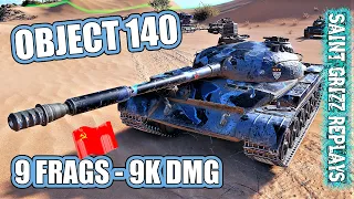 WoT Object 140 Gameplay ♦ 9 Frags 9k Dmg ♦ Medium Tank Review