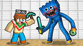 ¡Minecraft PERO Huggy Wuggy me AYUDA! 😲💙💛 SILVIOGAMER MINECRAFT PERO