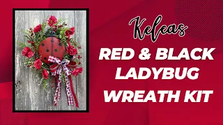 Red & Black Ladybug Wreath Kit