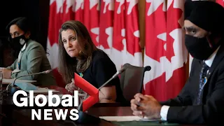 Russia-Ukraine conflict: Canada announces new humanitarian and non-lethal aid | FULL