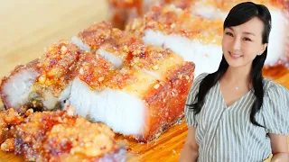 Super Crispy Fried Pork Belly Recipe by CiCi Li