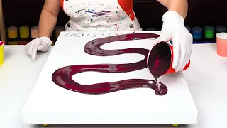 This one is HOT! Sensual REDS💃❤️Expansion ~ DANCING Acrylic Pouring Technique | Fluid Art Tutorial