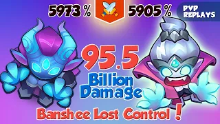 Banshee Lost Control with 95.5 Billion Damage vs Demon Hunter | PVP Rush Royale