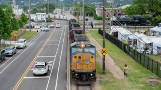 HD: Busy rail action in Birmingham, AL 4/28/24 w/ATN, YN2 CSX, Amtrak, and more!