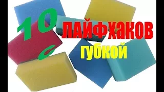 10 УДИВИТЕЛЬНЫХ ЛАЙФХАКОВ С ГУБКОЙ/ Способы использовать губки для мытья посуды