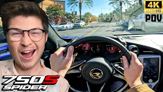 EXCLUSIVE: First Street Drive POV in the All-New 2024 McLaren 750S Spider!