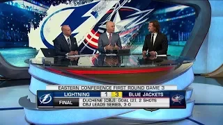 NHL Tonight:  Blue Jackets win:  Blue Jackets keep shocking, take 3 0 series lead  Apr 14,  2019